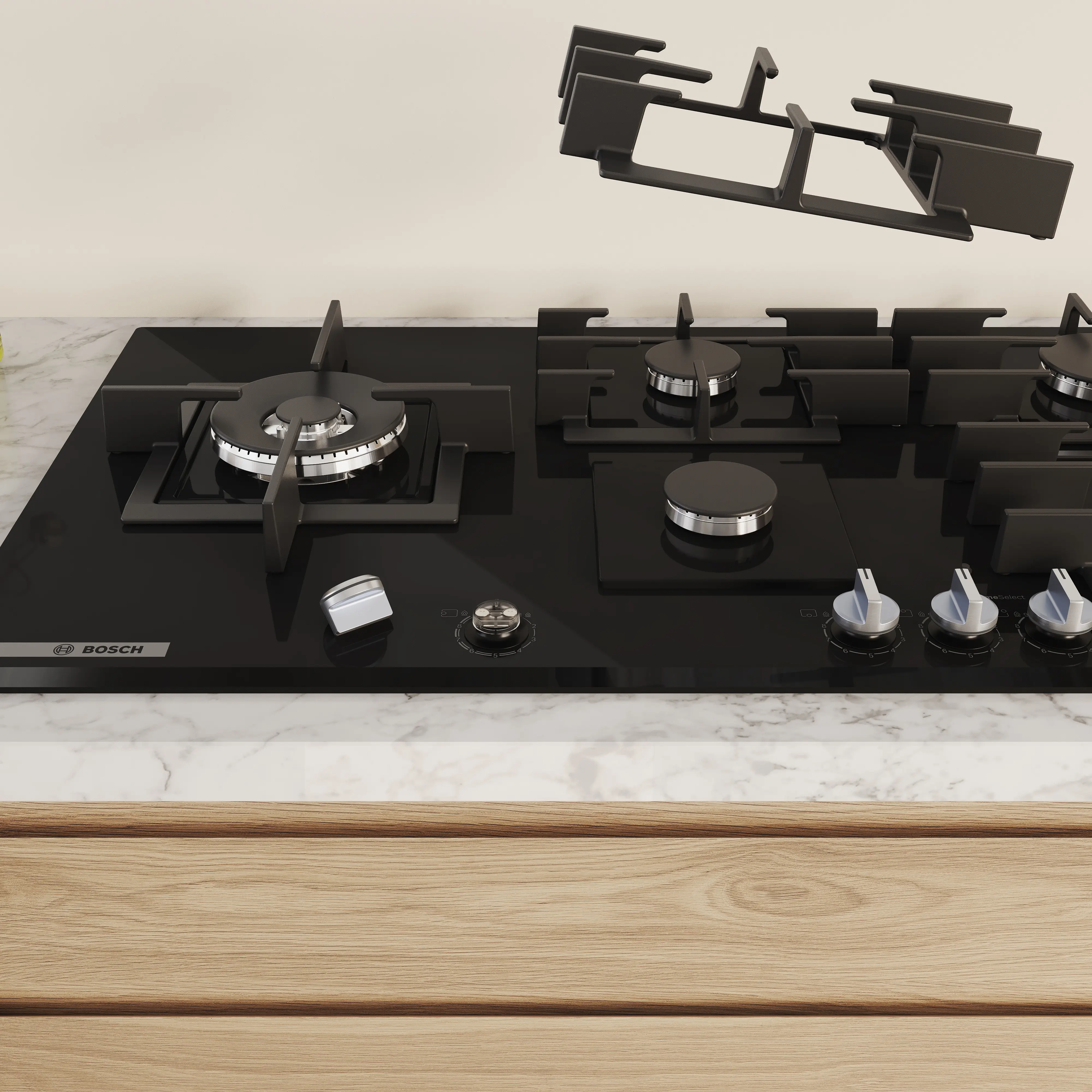 Núm vặn có thể tháo rời và giá đỡ nồi có thể rửa được trong máy rửa chén giúp việc vệ sinh trở nên dễ dàng hơn. Núm vặn có thể tháo rời và giá đỡ nồi có thể rửa được trong máy rửa chén giúp việc vệ sinh trở nên dễ dàng hơn.