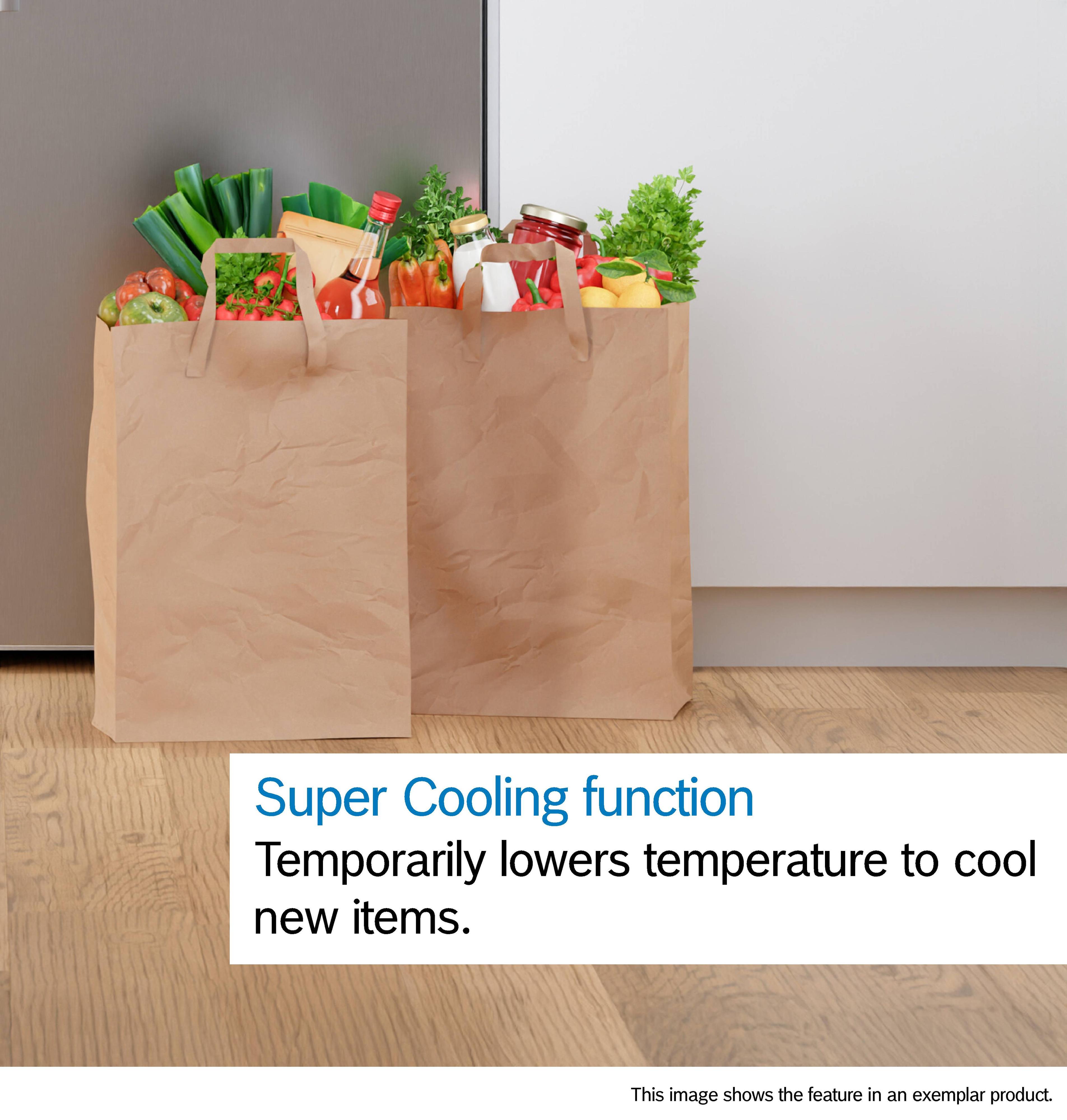 Làm lạnh thực phẩm mới thêm vào nhanh hơn, nhờ đó bảo vệ các thực phẩm đã được làm lạnh. Làm lạnh thực phẩm mới thêm vào nhanh hơn, nhờ đó bảo vệ các thực phẩm đã được làm lạnh.