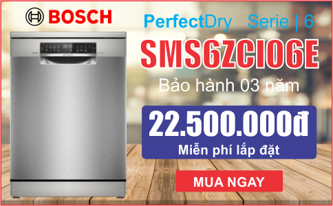 Máy rửa bát Bosch SMS6ZCI06E | Giảm sốc tại HSN.VN