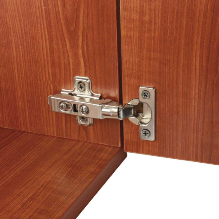 Bản lề giảm chấn thép mạ Nickel lắp trùm ngoài Metalla SM 95º MINI kèm đế Hafele 311.04.440 + 311.71.500