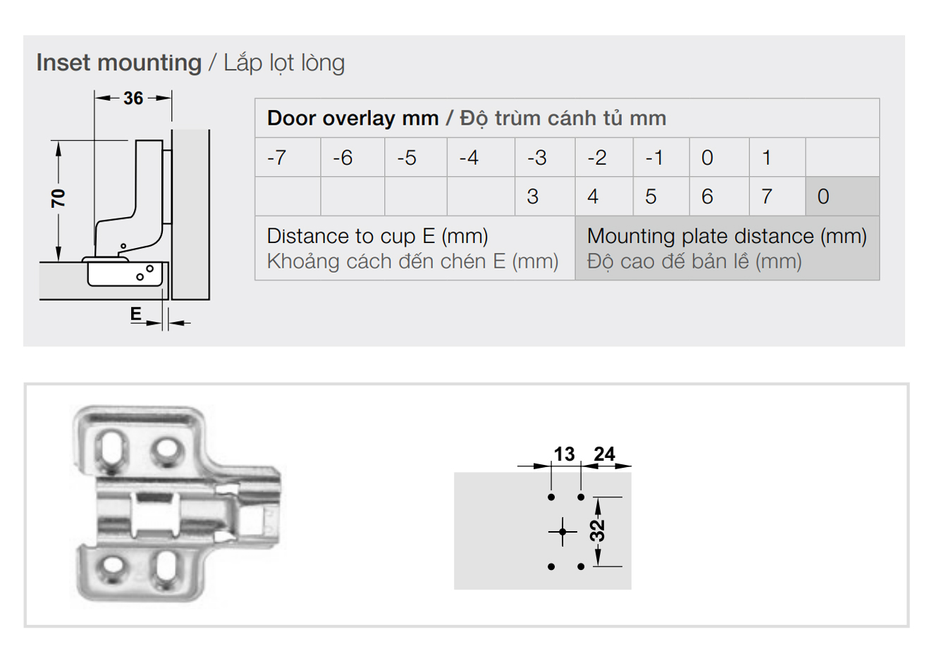 Kích thước lắp đặt | Bản lề giảm chấn thép mạ Niken lắp lọt lòng Metalla SM 110º kèm đế Hafele 315.11.752 + 315.98.550 Kích thước lắp đặt | Bản lề giảm chấn thép mạ Niken lắp lọt lòng Metalla SM 110º kèm đế Hafele 315.11.752 + 315.98.550