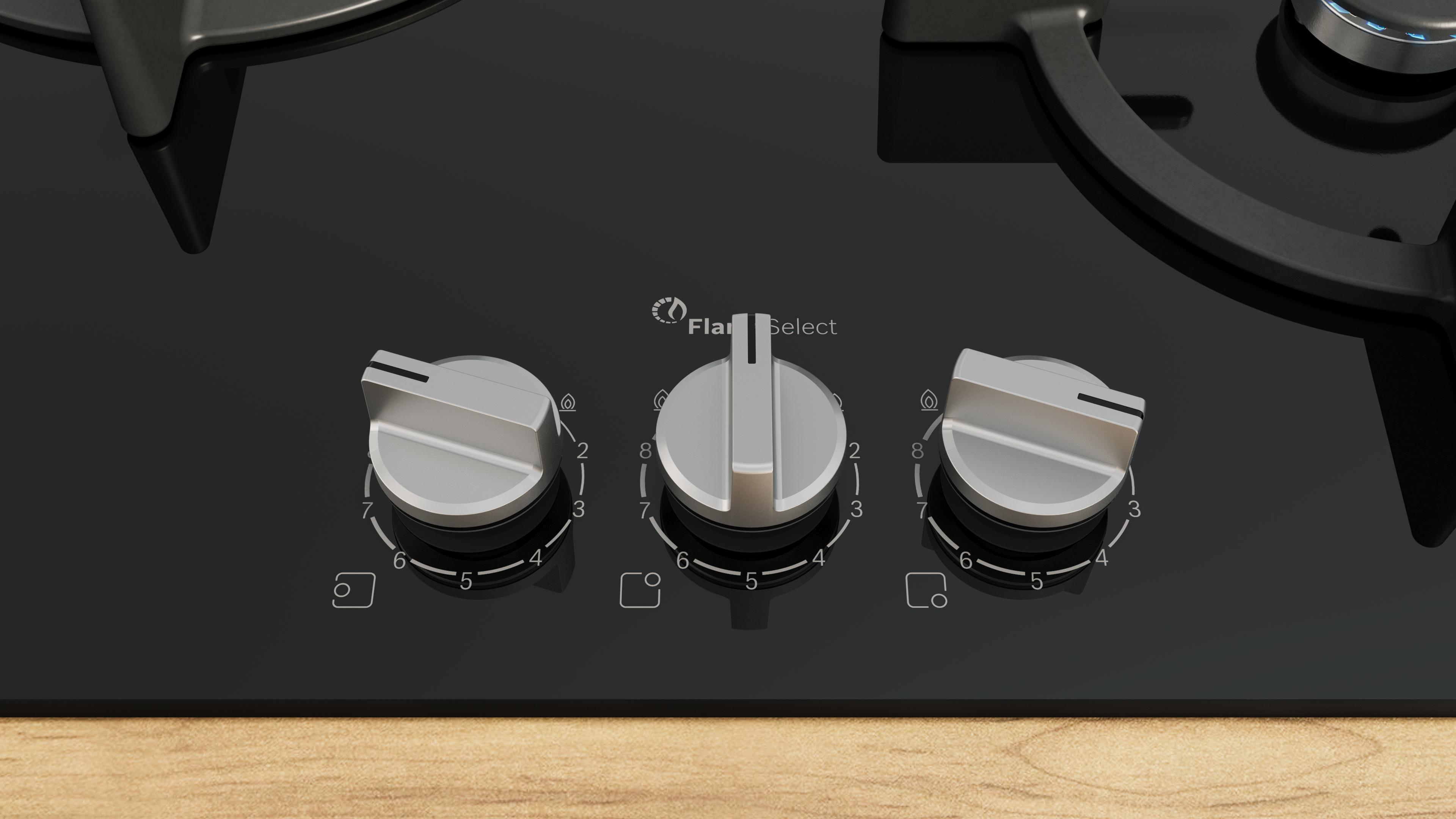 Bếp gas âm 3 vùng nấu 60cm mặt kính đen Serie 6 Bosch PPC6A6I10