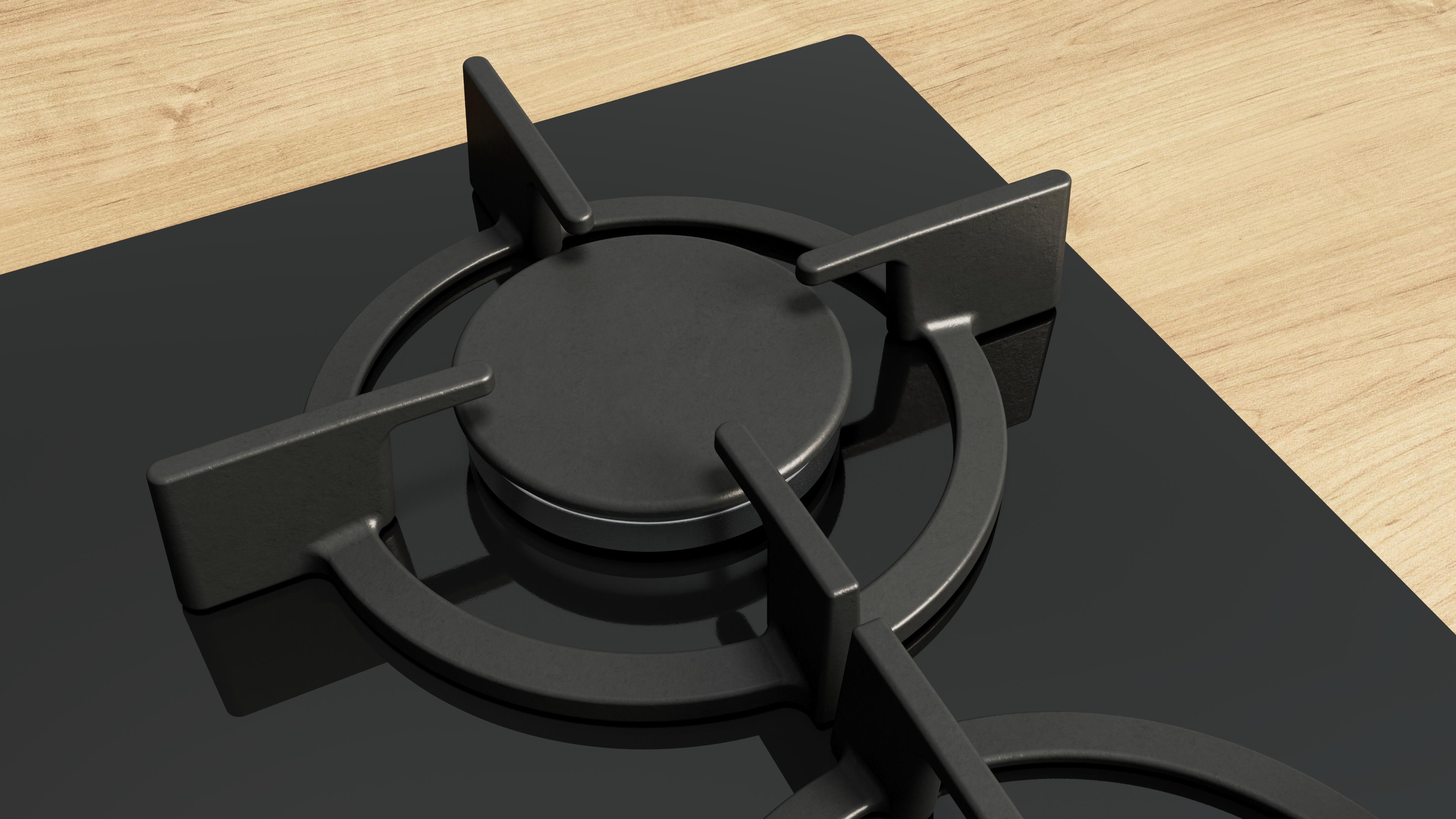 Bếp gas âm 3 vùng nấu 60cm mặt kính đen Serie 6 Bosch PPC6A6I10