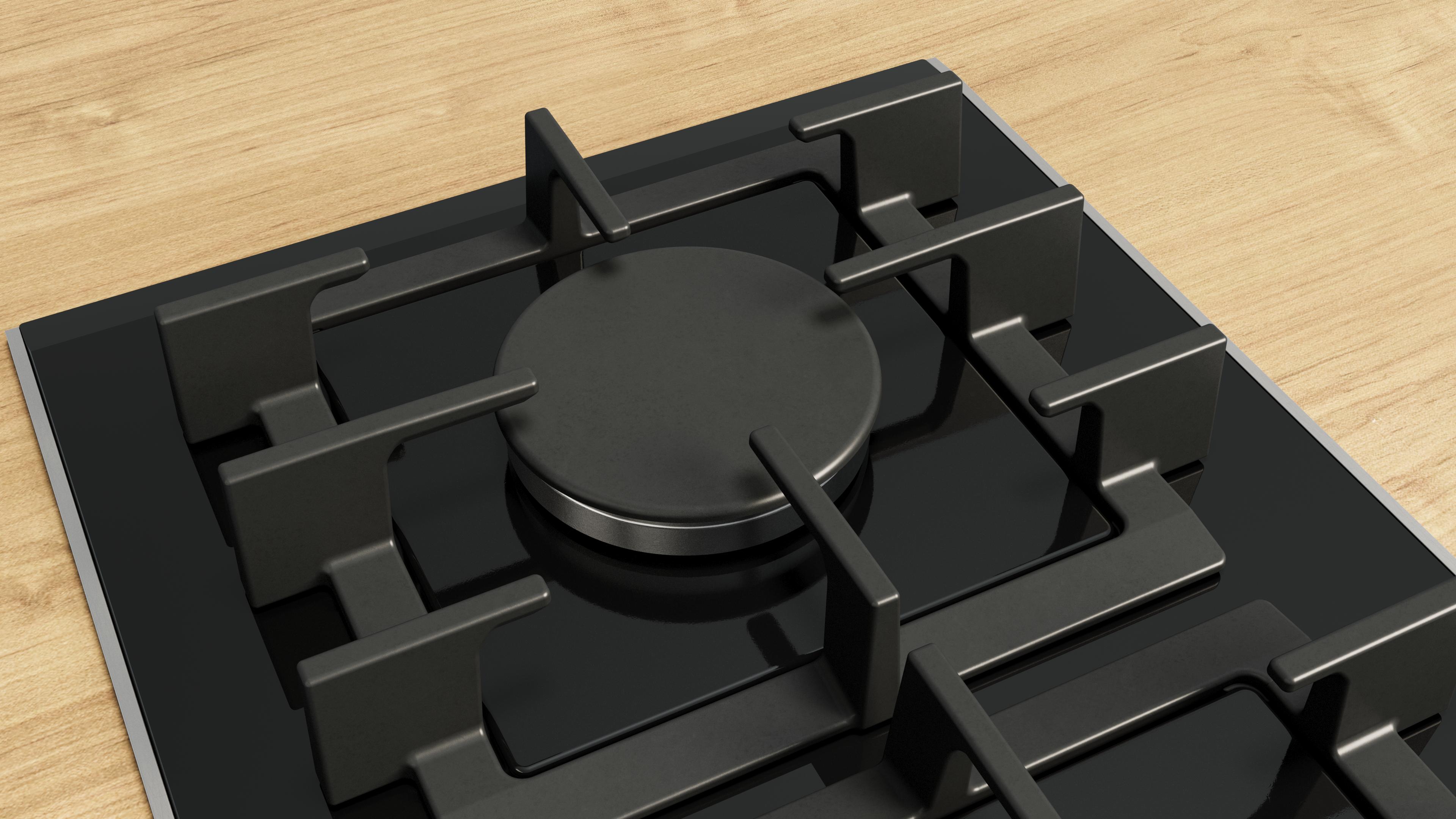 Bếp gas âm Domino 2 vùng nấu 30cm mặt kính đen Serie 8 Bosch PRB3A6I40