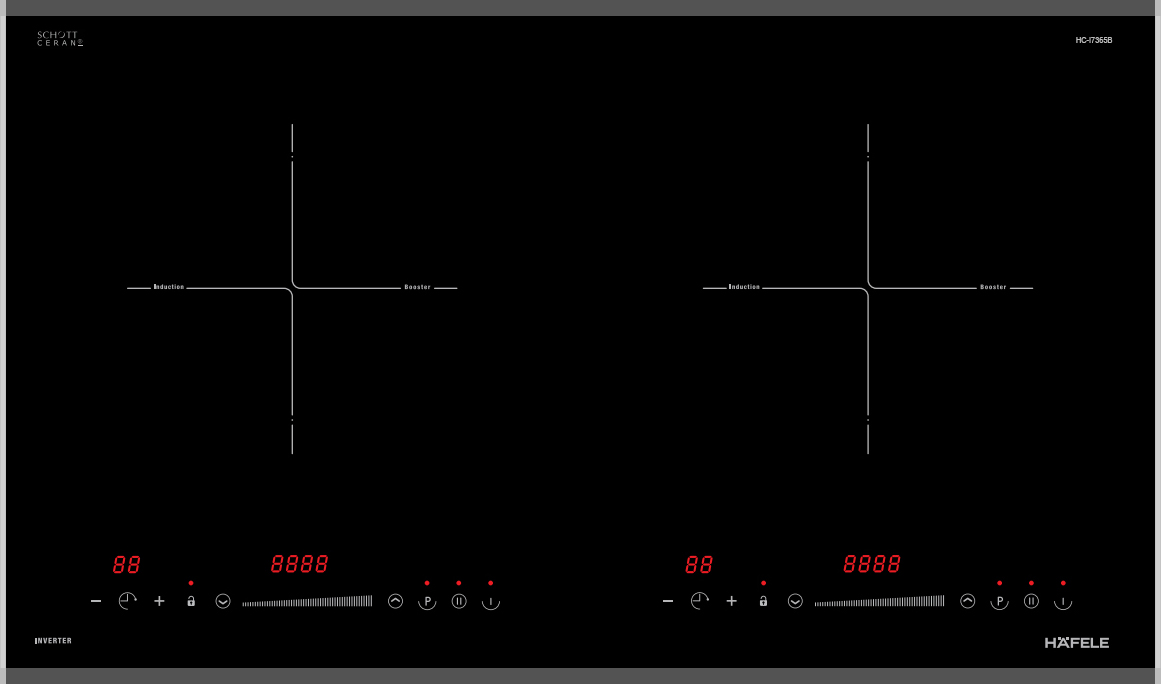 Bếp từ 2 vùng nấu | Hafele HC-I7365B | 536.61.365 | Inverter | 4200W | nhập khẩu nguyên chiếc từ Malaysia Bếp từ 2 vùng nấu | Hafele HC-I7365B | 536.61.365 | Inverter | 4200W | nhập khẩu nguyên chiếc từ Malaysia