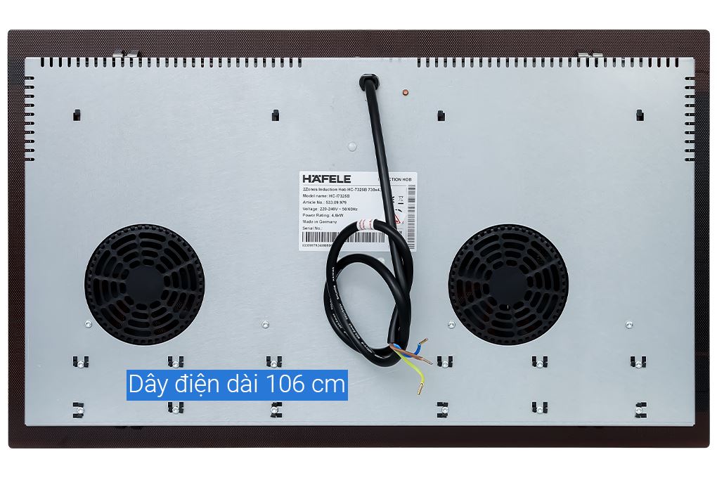 Bếp từ Hafele HC-I7325B | 533.09.979 trang bị quạt tản nhiệt đồng trục thế hệ mới với độ bền cao Bếp từ Hafele HC-I7325B | 533.09.979 trang bị quạt tản nhiệt đồng trục thế hệ mới với độ bền cao
