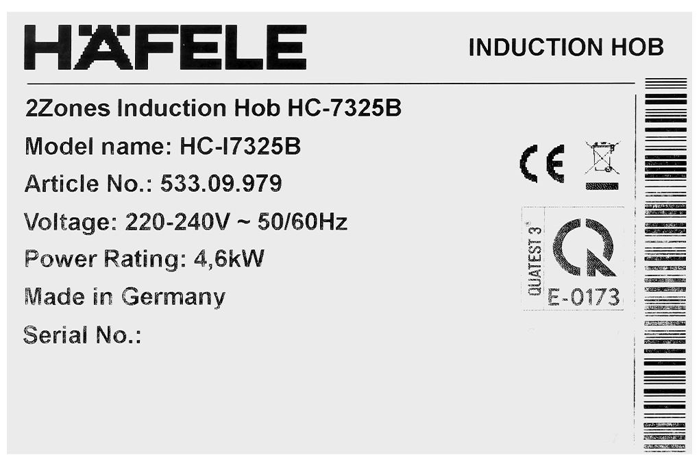 Bếp từ 2 vùng nấu Inverter nhập khẩu Đức Hafele HC-I7325B | 533.09.979