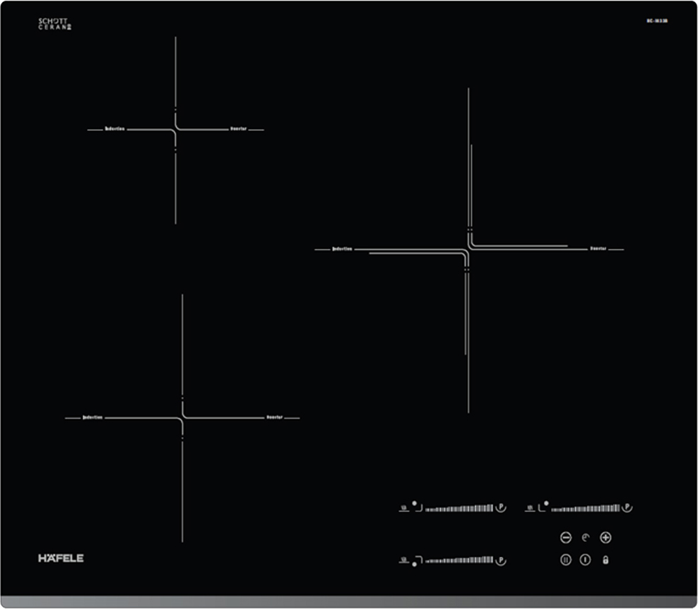 Bếp từ 3 vùng nấu | Hafele HC-I6037B | 536.61.801 | Inverter | 7100W | 59cm | nhập khẩu nguyên chiếc từ CHLB Đức Bếp từ 3 vùng nấu | Hafele HC-I6037B | 536.61.801 | Inverter | 7100W | 59cm | nhập khẩu nguyên chiếc từ CHLB Đức