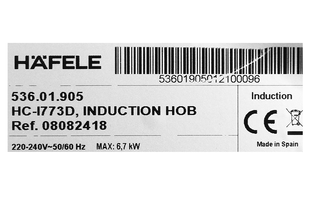 Bếp từ 3 vùng nấu nhập khẩu Tây Ban Nha 77cm Hafele HC-I773D | 536.01.905