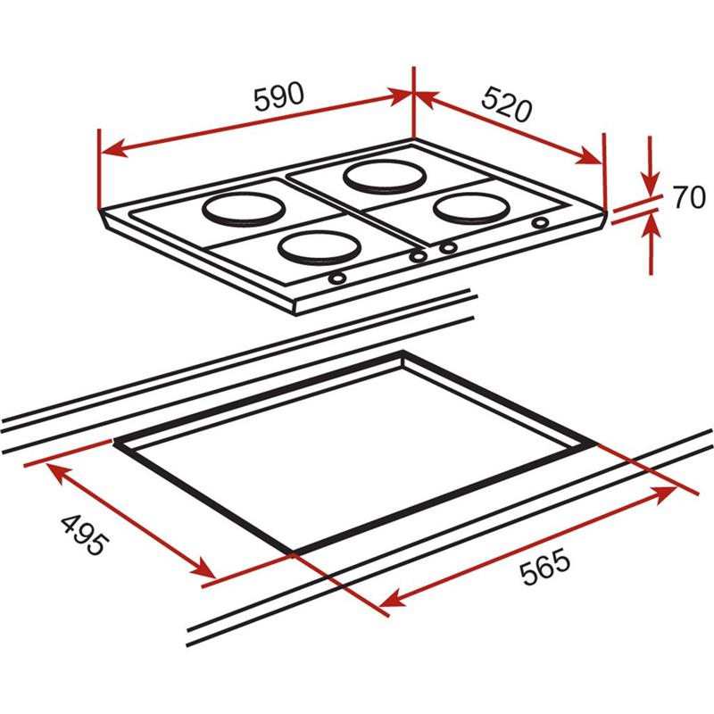 Bếp gas âm Teka EW 60 4G AI AL CI