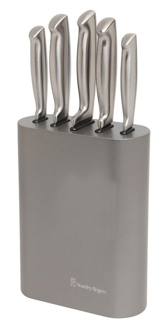 Bộ dao 6 món Stanly Roger Vertical Oval Metallic Pewter