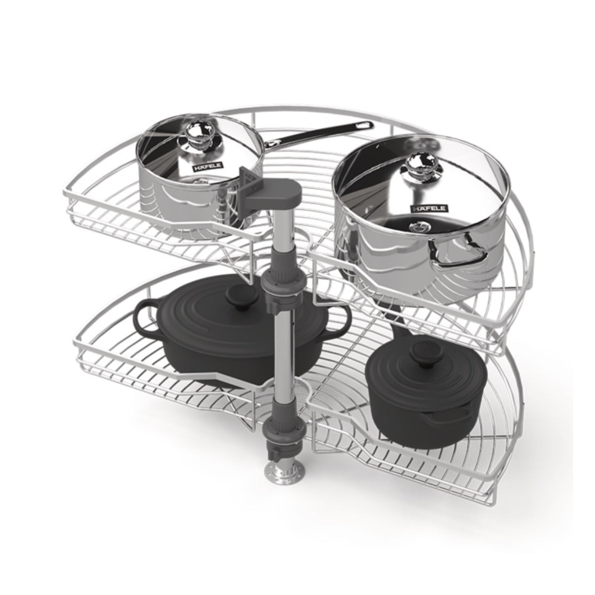 Mâm xoay góc 1/2 mở 180º Inox 304 nan dẹt Hafele 548.37.001 được thiết kế âm tủ gọn gàng và tiện dụng phù hợp với nhiều không gian bếp khác nhau. Mâm xoay góc 1/2 mở 180º Inox 304 nan dẹt Hafele 548.37.001 được thiết kế âm tủ gọn gàng và tiện dụng phù hợp với nhiều không gian bếp khác nhau.