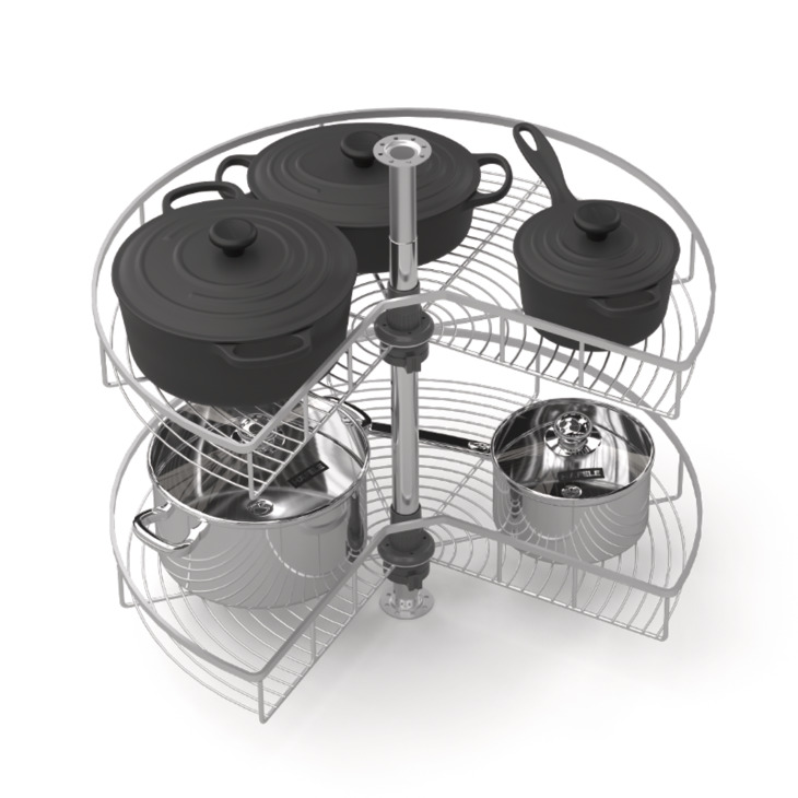 Mâm xoay góc 3/4 mở 270º Inox 304 nan dẹt Hafele 548.37.011 được thiết kế âm tủ gọn gàng và tiện dụng phù hợp với nhiều không gian bếp khác nhau. Mâm xoay góc 3/4 mở 270º Inox 304 nan dẹt Hafele 548.37.011 được thiết kế âm tủ gọn gàng và tiện dụng phù hợp với nhiều không gian bếp khác nhau.