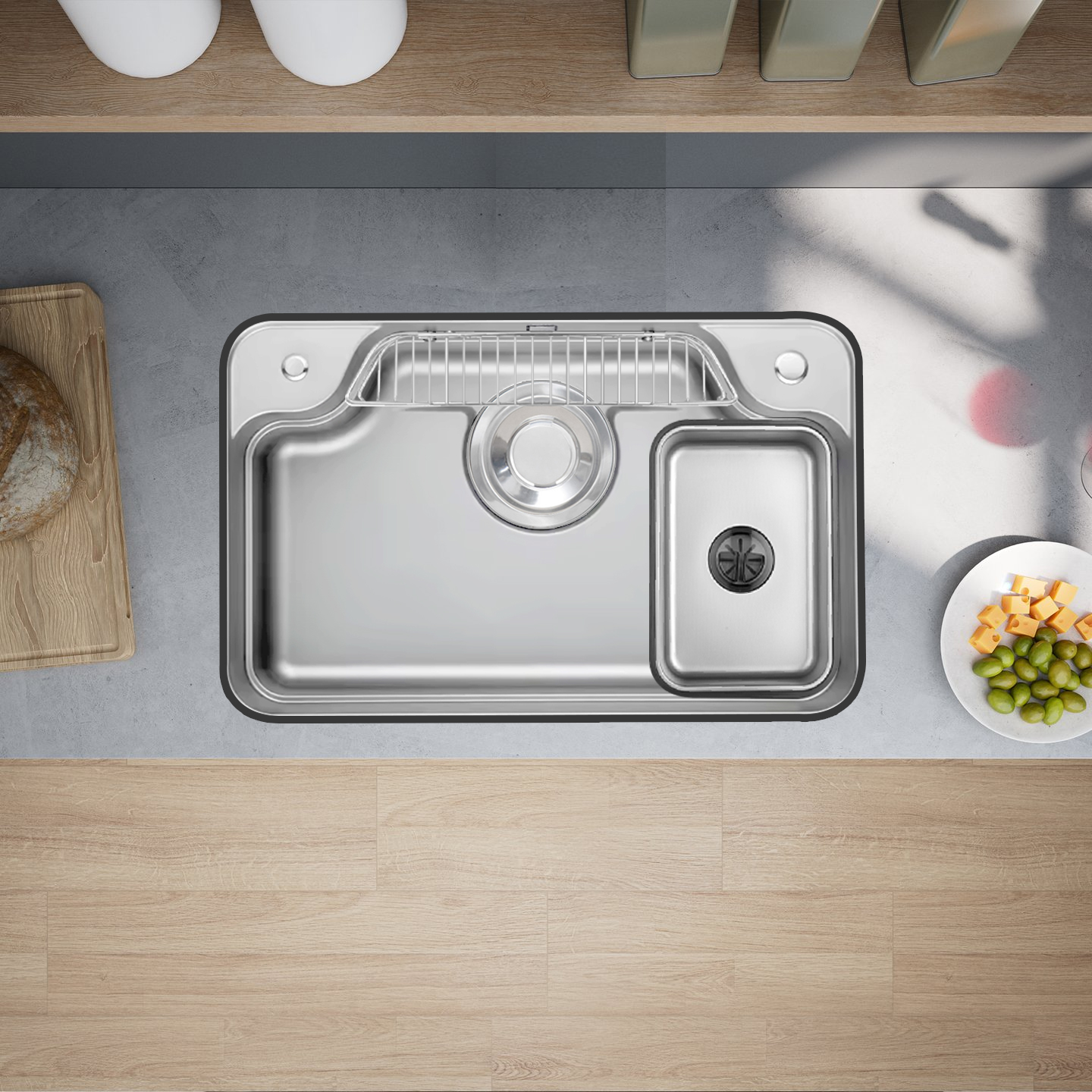 Chậu rửa bát GrandX GX8050JP thiết kế sâu lòng cung cấp không gian đủ cho các công việc lớn hơn. Chậu rửa bát GrandX GX8050JP thiết kế sâu lòng cung cấp không gian đủ cho các công việc lớn hơn.