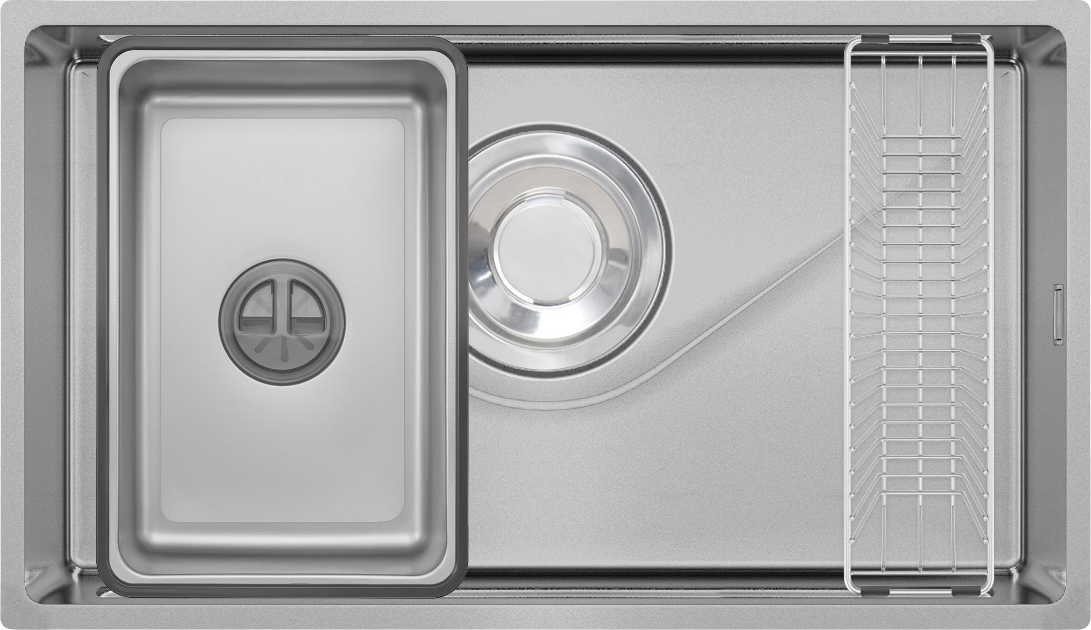 Cấu trúc bề mặt Nuno Tech tạo ra các kẽ hở và rãnh nhỏ trên bề mặt chậu rửa bát GrandX GX7845JP Cấu trúc bề mặt Nuno Tech tạo ra các kẽ hở và rãnh nhỏ trên bề mặt chậu rửa bát GrandX GX7845JP