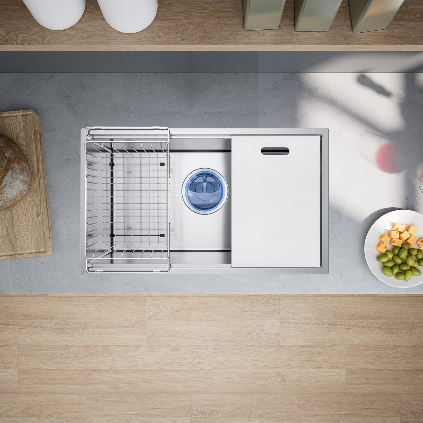 Chậu rửa bát GrandX GX7846S thiết kế sâu lòng cung cấp không gian đủ cho các công việc lớn hơn. Chậu rửa bát GrandX GX7846S thiết kế sâu lòng cung cấp không gian đủ cho các công việc lớn hơn.