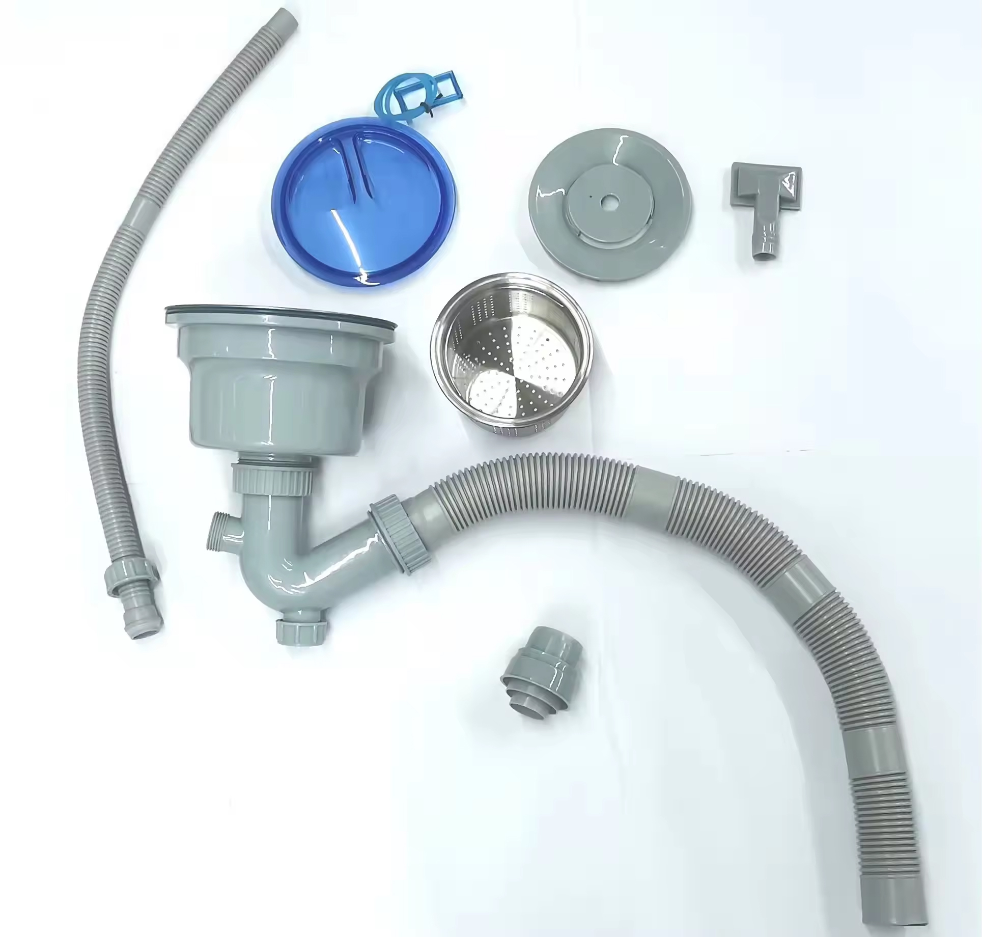 Siphon kiểu dáng Hàn Quốc thế hệ mới được tích hợp trên chậu rửa bát GrandX GX8646S Smooth giúp giảm chiều cao của ống thoát nước so với ống uốn cong truyền thống Siphon kiểu dáng Hàn Quốc thế hệ mới được tích hợp trên chậu rửa bát GrandX GX8646S Smooth giúp giảm chiều cao của ống thoát nước so với ống uốn cong truyền thống