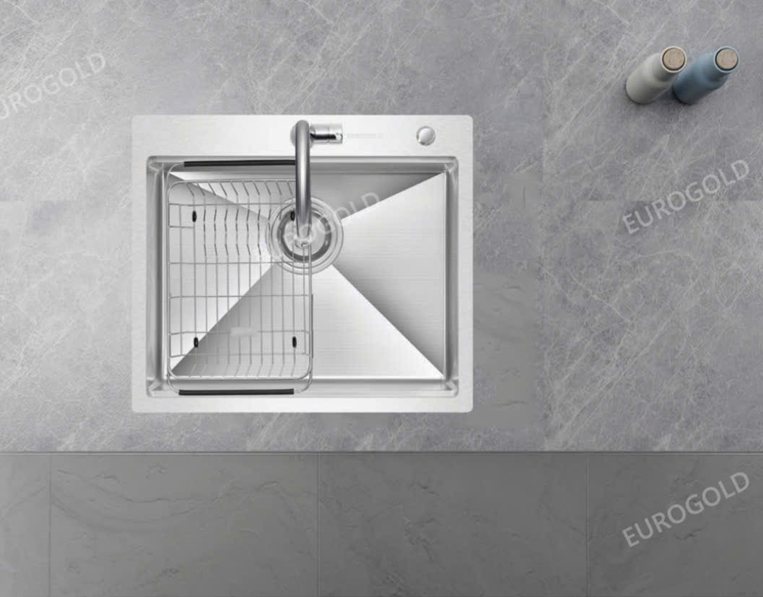 Chậu rửa 1 hố cao cấp thế hệ mới | Eurogold EUC15850EA | EUC15850GA | 58 x 50cm Chậu rửa 1 hố cao cấp thế hệ mới | Eurogold EUC15850EA | EUC15850GA | 58 x 50cm