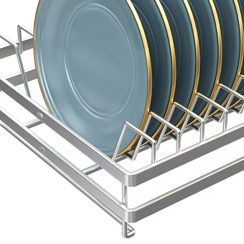 Giá bát đĩa nâng hạ điện tự động cảm ứng Inox 304 nan dẹt 900mm Eurogold ESL9890