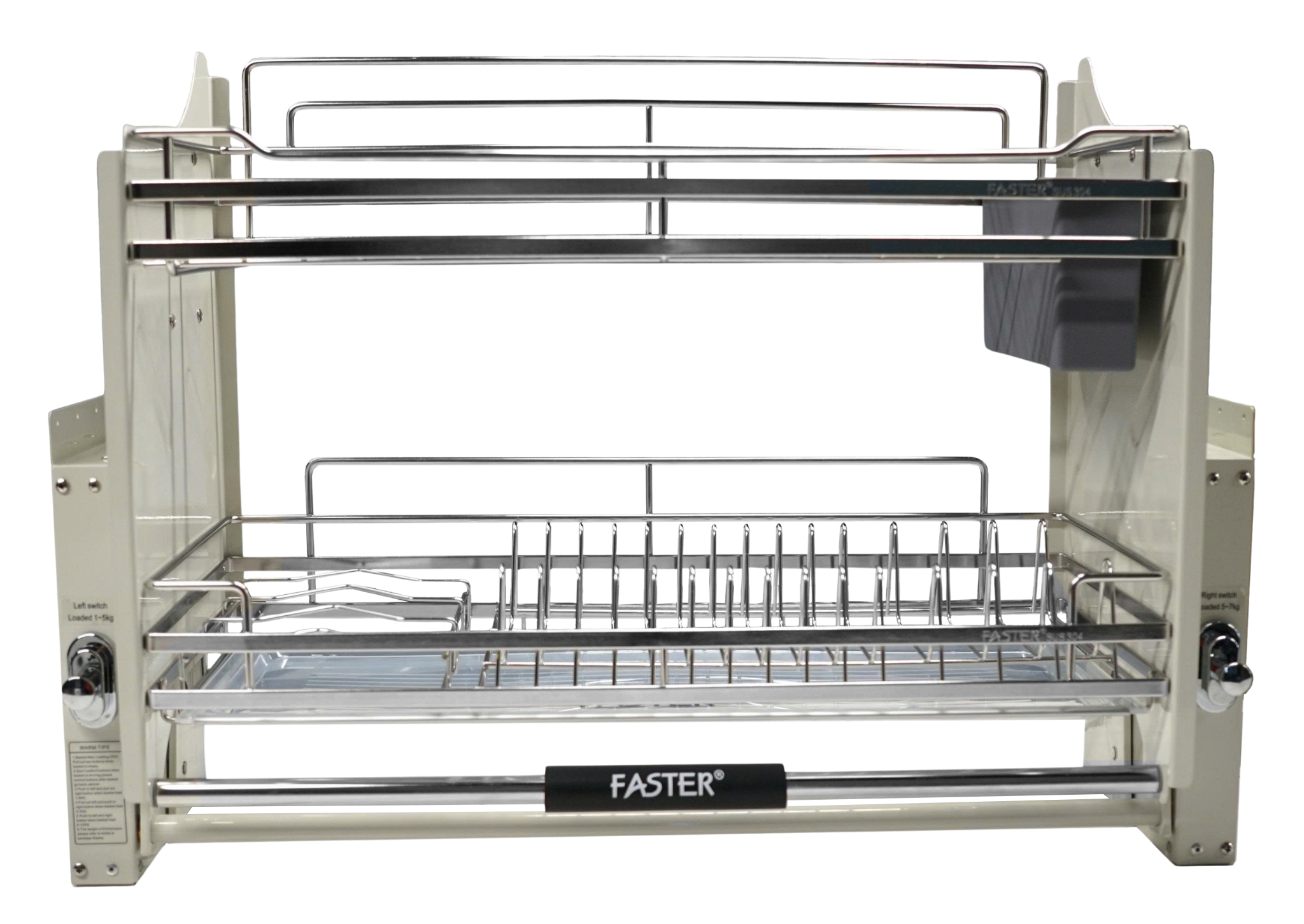 Giá bát đĩa nâng hạ Faster EB70SC được thiết kế 2 tầng thông thoáng, rộng rãi và tiện dụng. Giá bát đĩa nâng hạ Faster EB70SC được thiết kế 2 tầng thông thoáng, rộng rãi và tiện dụng.