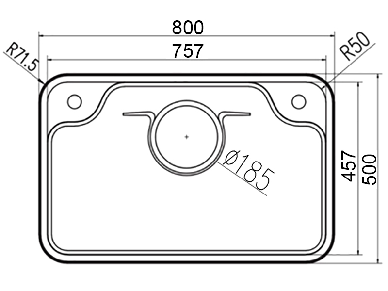 Kích thước sản phẩm | Chậu rửa 1 hố kiểu Nhật Bản Inox 304 chống xước Grandx GX8050JP Hikari Kích thước sản phẩm | Chậu rửa 1 hố kiểu Nhật Bản Inox 304 chống xước Grandx GX8050JP Hikari