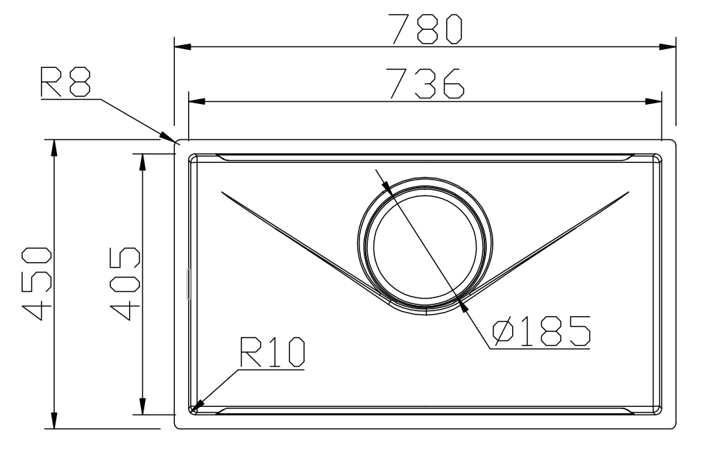 Kích thước sản phẩm | Chậu rửa 1 hố lắp âm Inox 304 chống xước Grandx GX7845JP Hikari Kích thước sản phẩm | Chậu rửa 1 hố lắp âm Inox 304 chống xước Grandx GX7845JP Hikari