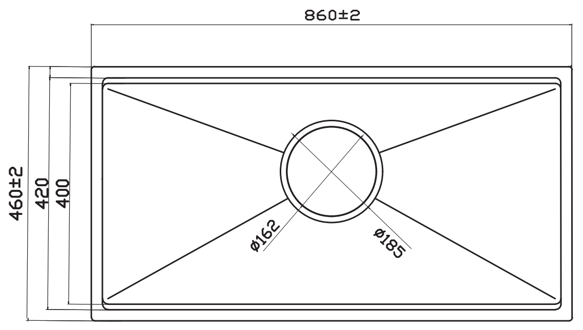 Kích thước sản phẩm | Chậu rửa 1 hố lắp âm Inox 304 Grandx GX8646S Smooth Kích thước sản phẩm | Chậu rửa 1 hố lắp âm Inox 304 Grandx GX8646S Smooth
