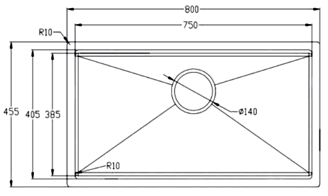 Kích thước sản phẩm | Chậu rửa 1 hố lắp âm chống xước Inox 304 màu đen Eurogold EUC18045GD Kích thước sản phẩm | Chậu rửa 1 hố lắp âm chống xước Inox 304 màu đen Eurogold EUC18045GD