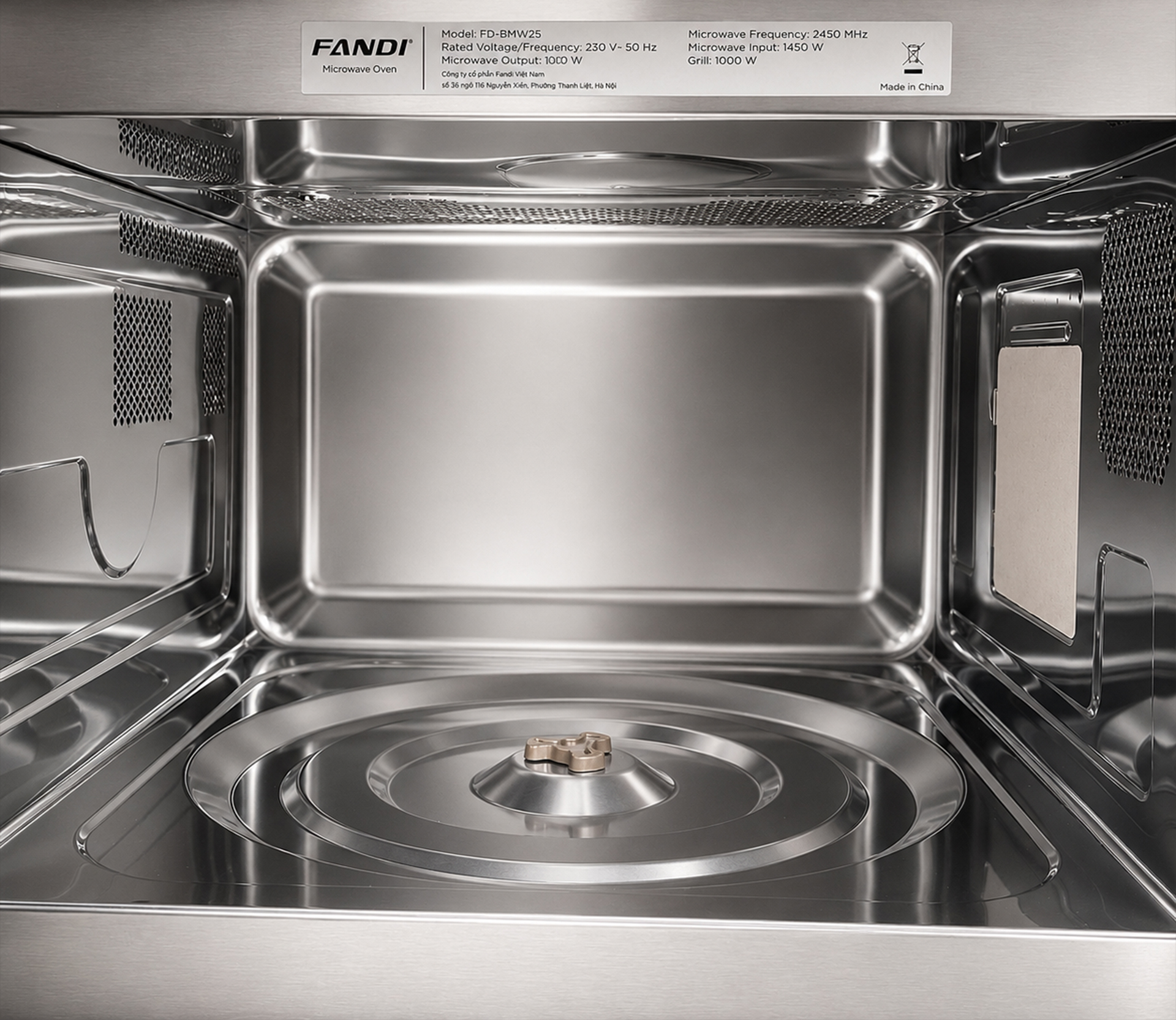 Lò vi sóng kết hợp nướng âm tủ 25 lít Fandi FD-BMW25 Lò vi sóng kết hợp nướng âm tủ 25 lít Fandi FD-BMW25