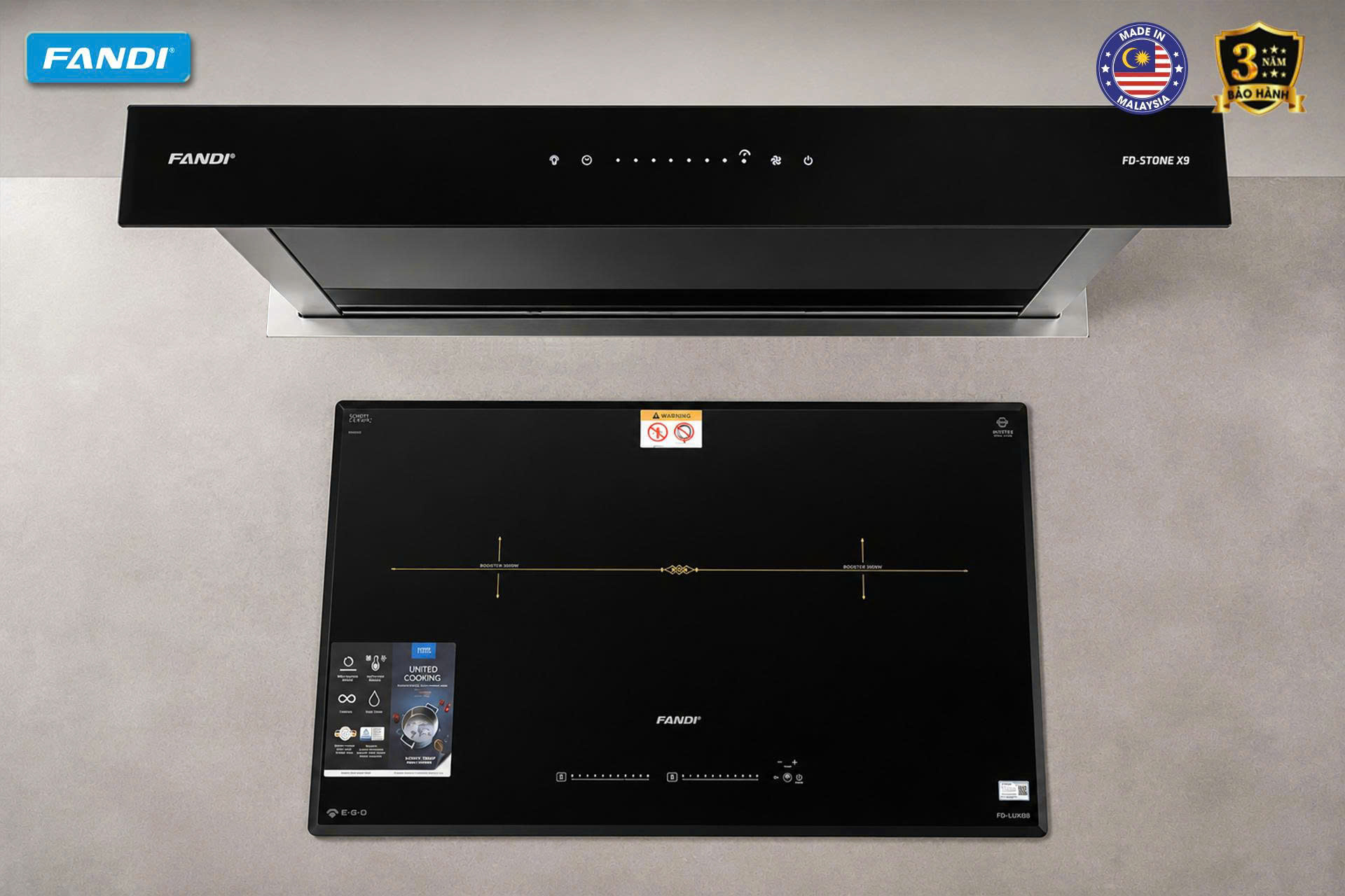 Máy hút mùi âm bàn Fandi FD-STONE X9 Máy hút mùi âm bàn Fandi FD-STONE X9