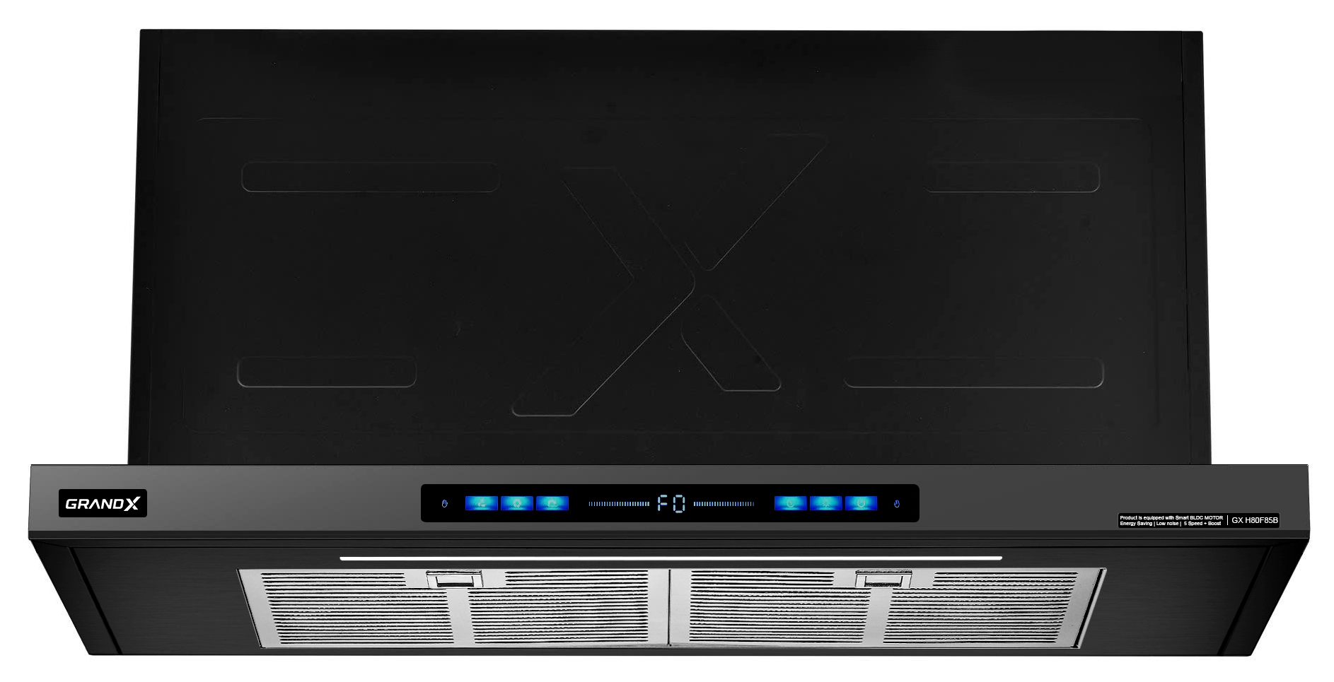 Máy hút mùi âm tủ màu đen | GrandX GX H80F85B | 80cm Máy hút mùi âm tủ màu đen | GrandX GX H80F85B | 80cm