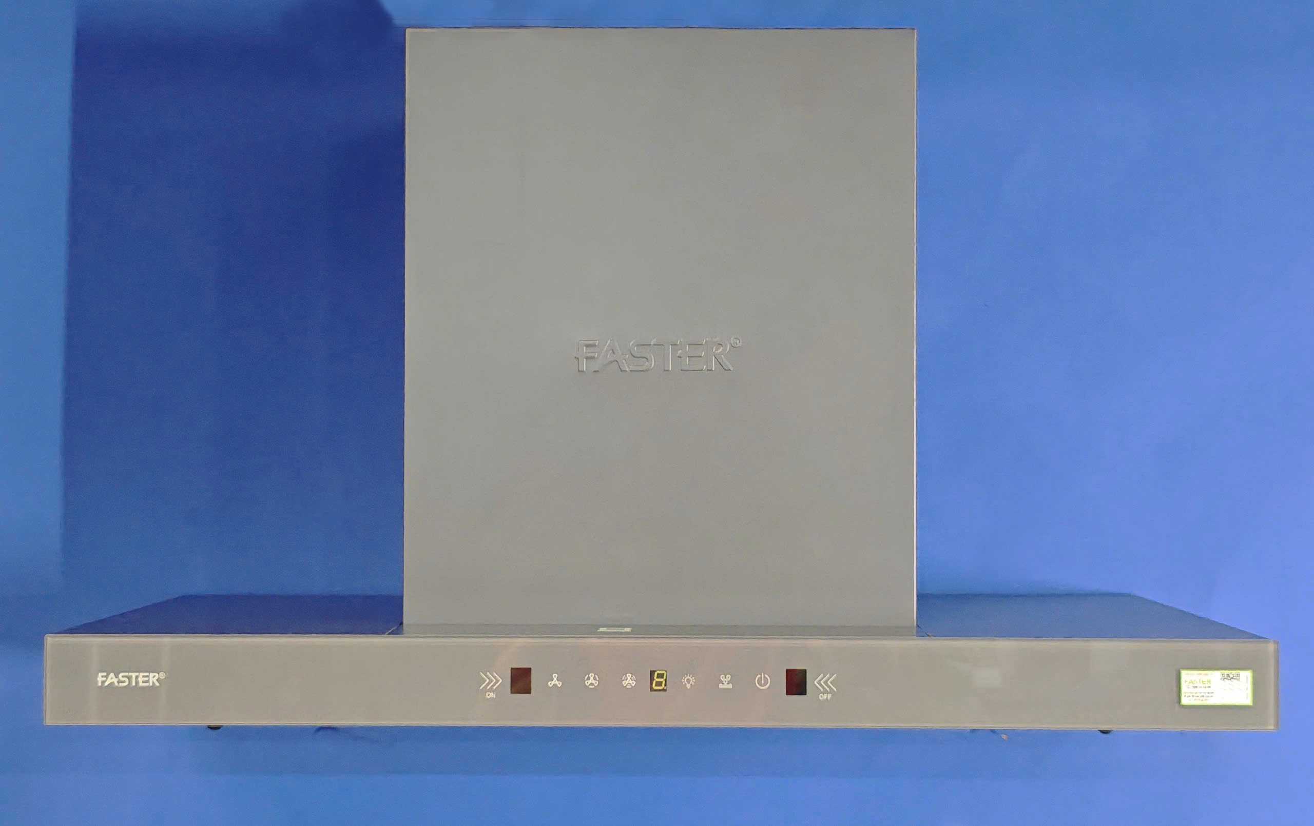 Máy hút mùi áp tường chữ T màu xám 70cm Faster FS 35TG Autoclean