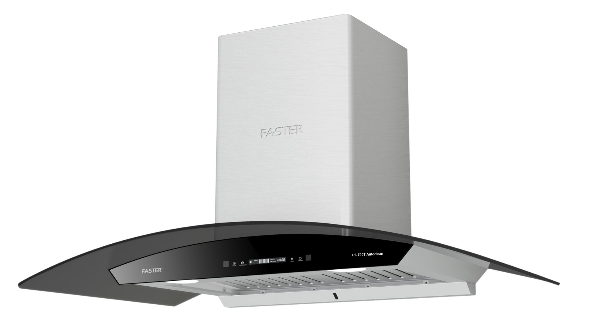 Máy hút mùi áp tường kính cong | Faster FS 700T Autoclean | 70cm | Inox Máy hút mùi áp tường kính cong | Faster FS 700T Autoclean | 70cm | Inox