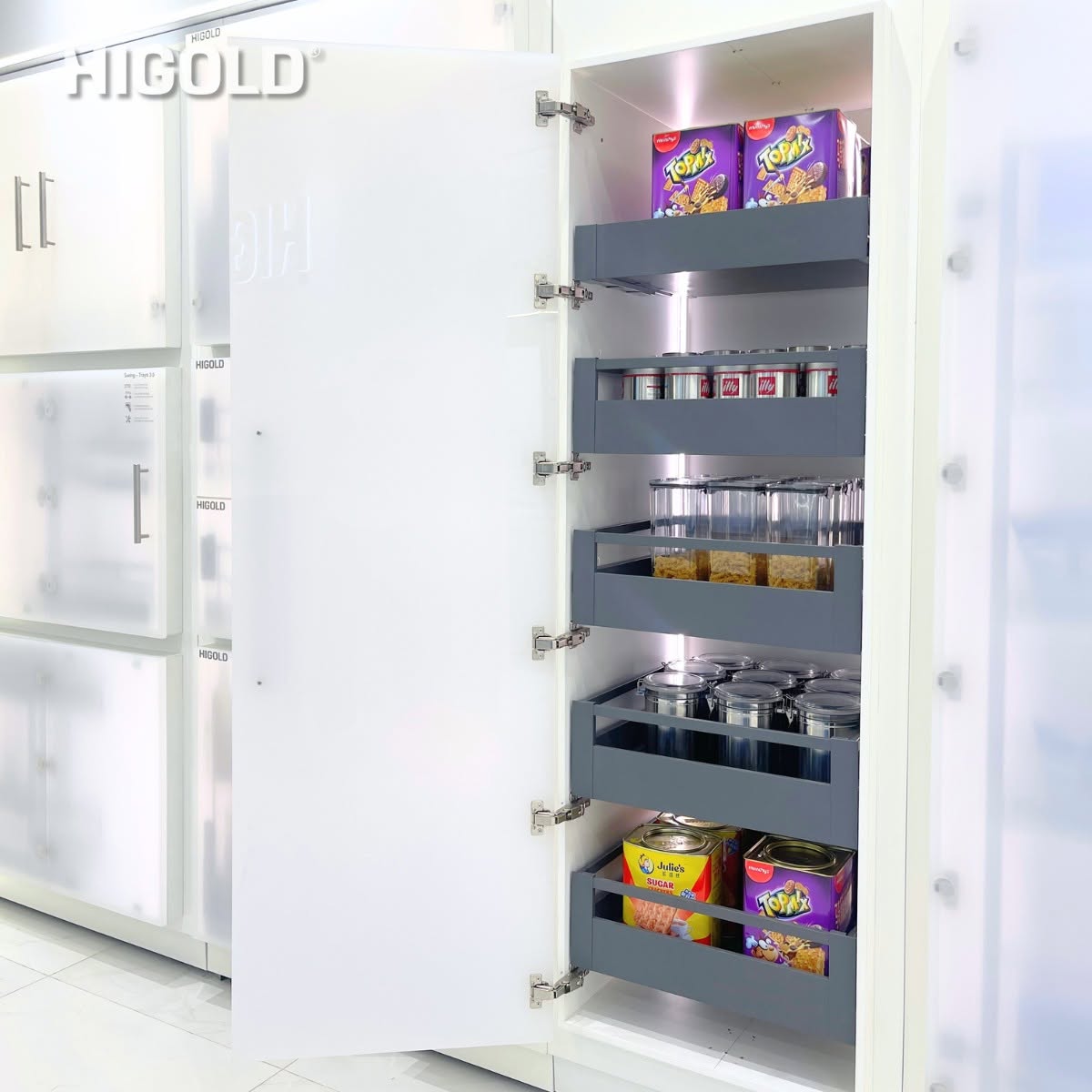 Ray hộp giảm chấn ngăn kéo 3 mặt cao 167mm dài 500mm Higold | Series N | 820020