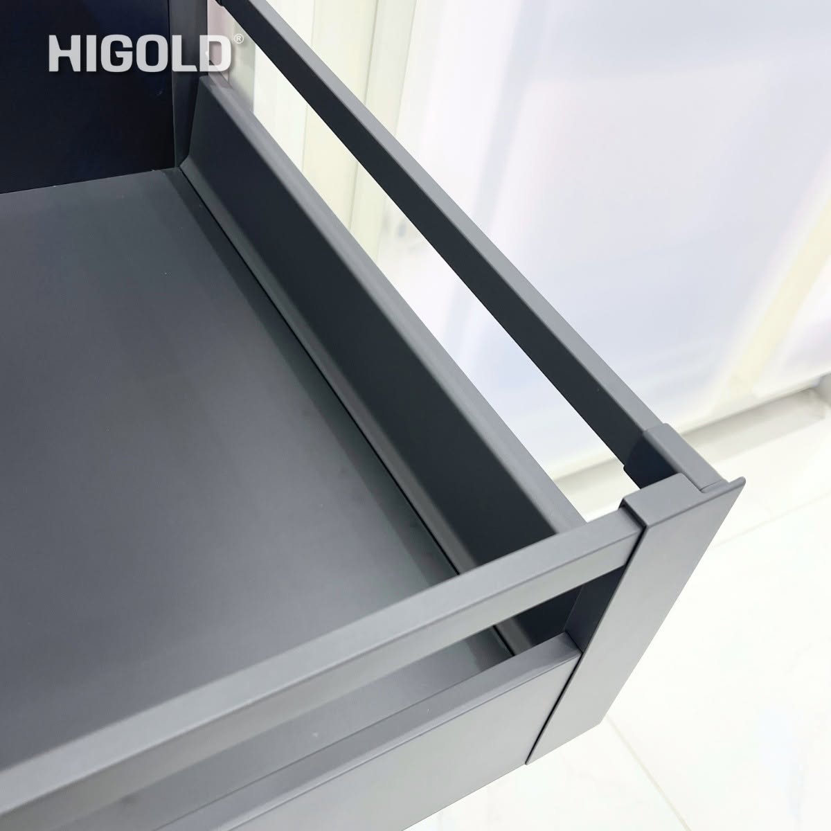 Ray hộp giảm chấn ngăn kéo 3 mặt cao 167mm dài 500mm Higold | Series N | 820020