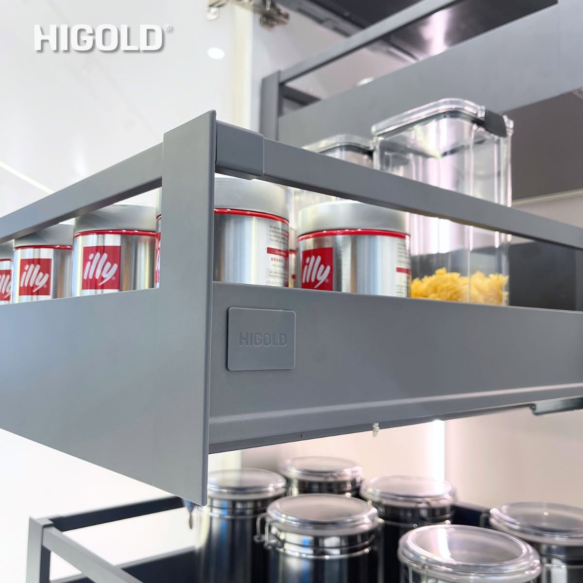 Ray hộp giảm chấn ngăn kéo 3 mặt cao 167mm dài 500mm Higold | Series N | 820020