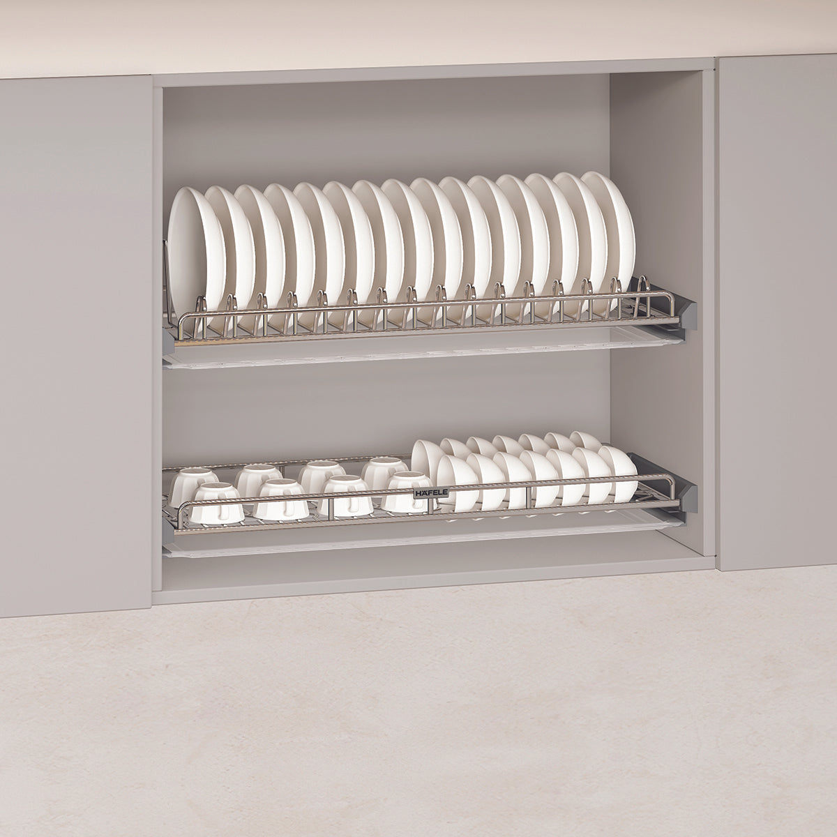 Rổ bát đĩa cố định 2 tầng Inox 304 nan Ovan cao cấp | Hafele Oria Rổ bát đĩa cố định 2 tầng Inox 304 nan Ovan cao cấp | Hafele Oria