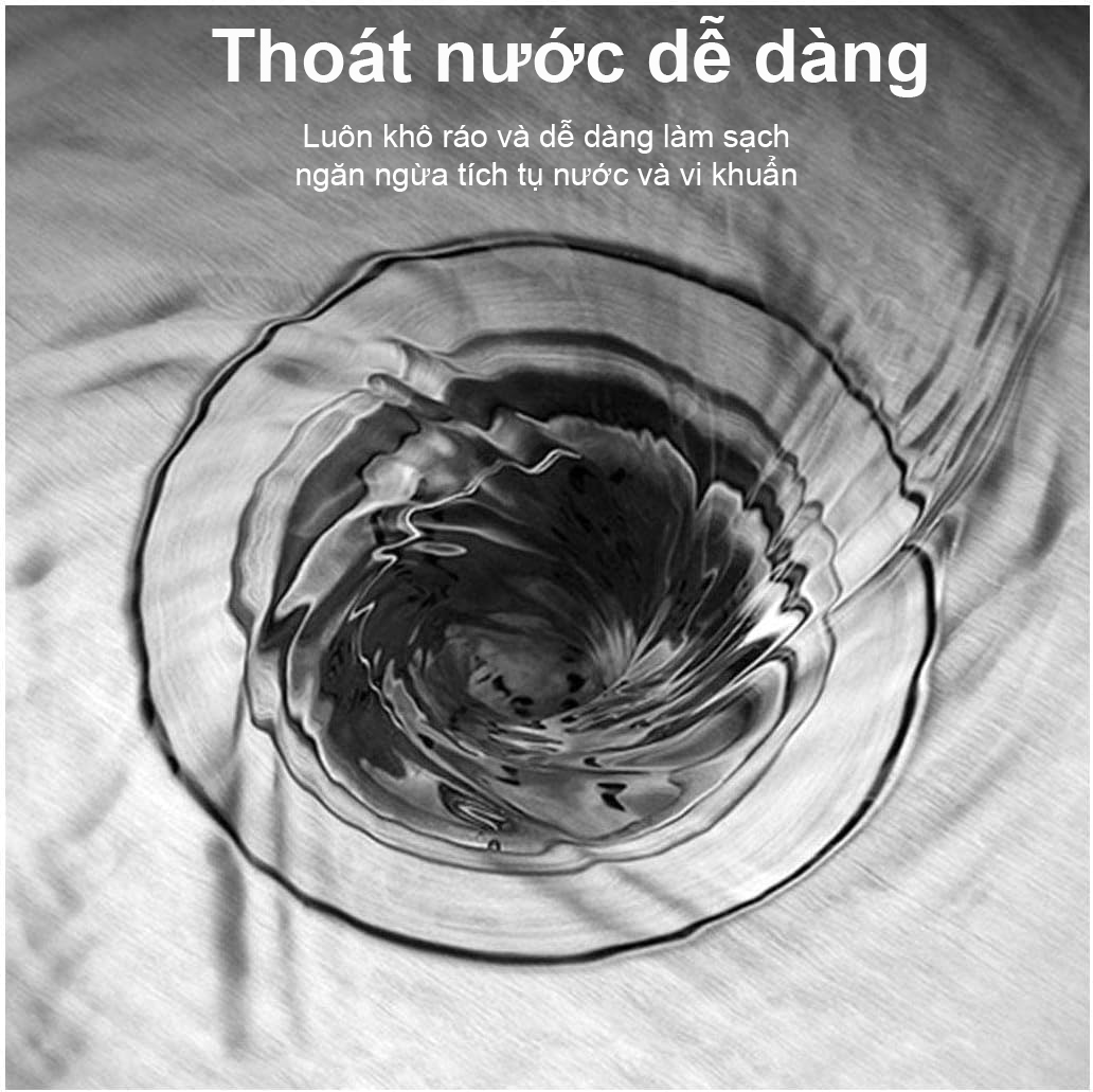 Chậu rửa 1 hố Roslerer RL04-6045DA sẽ luôn khô ráo và dễ dàng làm sạch, ngăn ngừa tích tụ nước và vi khuẩn nhờ thiết kế đáy chậu nghiêng 1 góc 3-4 độ.