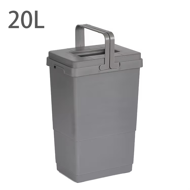 Thùng rác âm tủ 2 ngăn 40L cánh kéo/mở màu xám 400mm Hafele 503.48.505 với dung tích 20 lít vô cùng lớn ở mỗi khoang Thùng rác âm tủ 2 ngăn 40L cánh kéo/mở màu xám 400mm Hafele 503.48.505 với dung tích 20 lít vô cùng lớn ở mỗi khoang