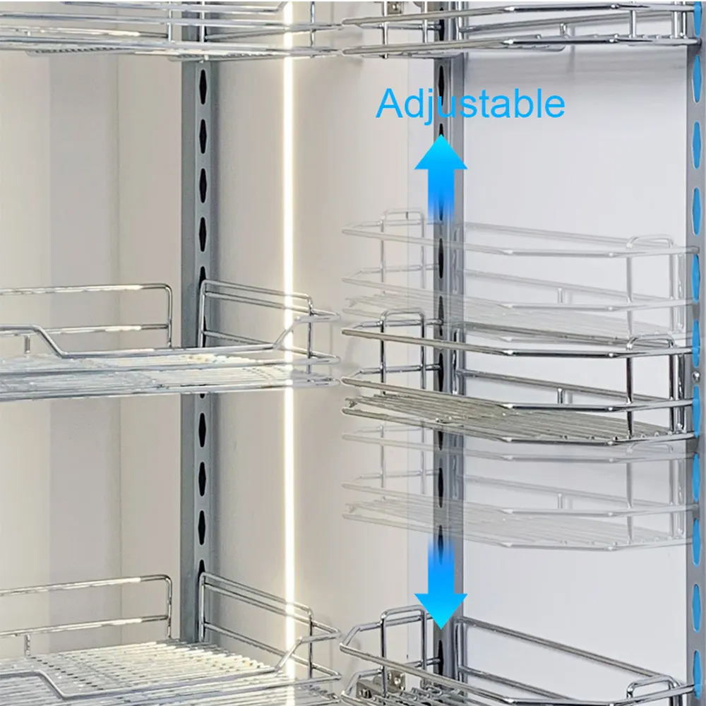 Tủ đồ khô 6 tầng Inox 304 nan tròn cánh mở 450mm Newera NE666.450