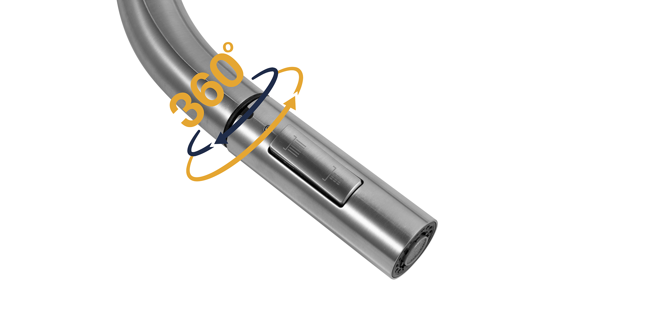 Dễ dàng điều chỉnh hướng dòng nước một cách linh hoạt để phục vụ các nhu cầu khác nhau trong không gian bếp tiện nghi.