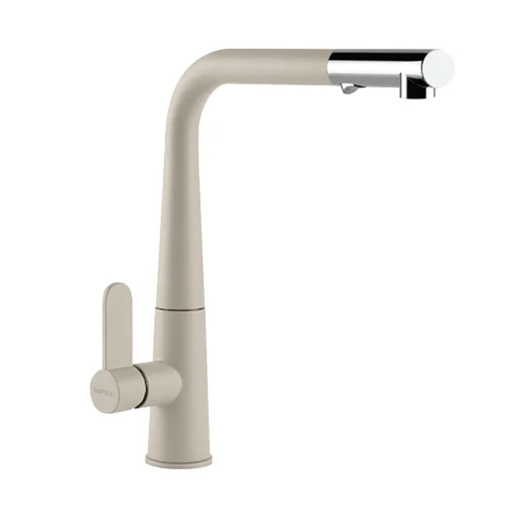 Vòi rửa nóng lạnh dây rút đồng mạ Chrome & đá Granite màu kem | Hafele HT20-GH1P259 | 570.82.500 Vòi rửa nóng lạnh dây rút đồng mạ Chrome & đá Granite màu kem | Hafele HT20-GH1P259 | 570.82.500