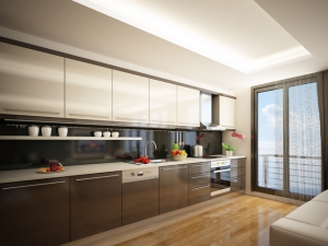 Mẫu tủ bếp có quầy bar đẹp TB-HSN20