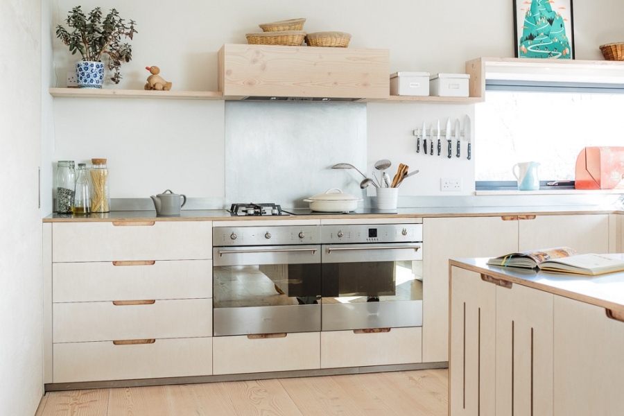 Mẫu tủ bếp Plywood TB-HSN09