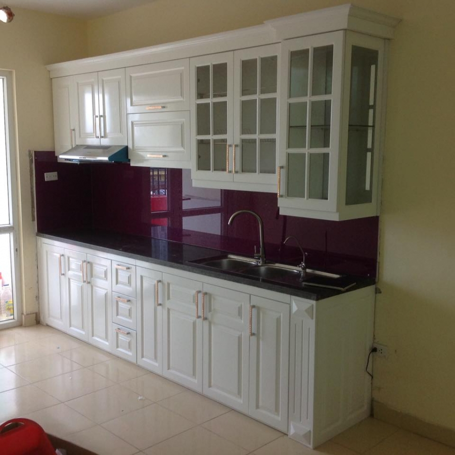 Mẫu tủ bếp gỗ sồi đẹp TB-HSN14