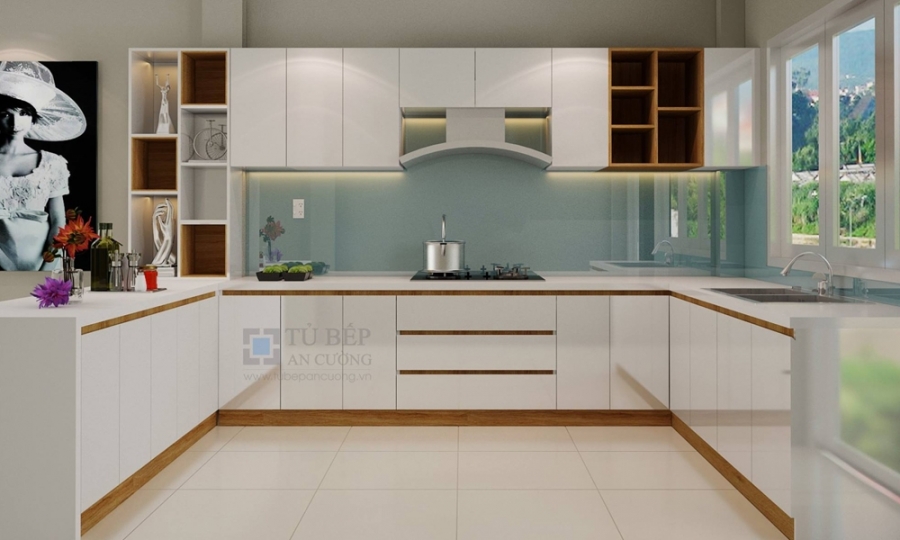 Mẫu tủ bếp Acrylic TB-HSN27