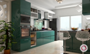 Mẫu tủ bếp có quầy bar đẹp TB-HSN20