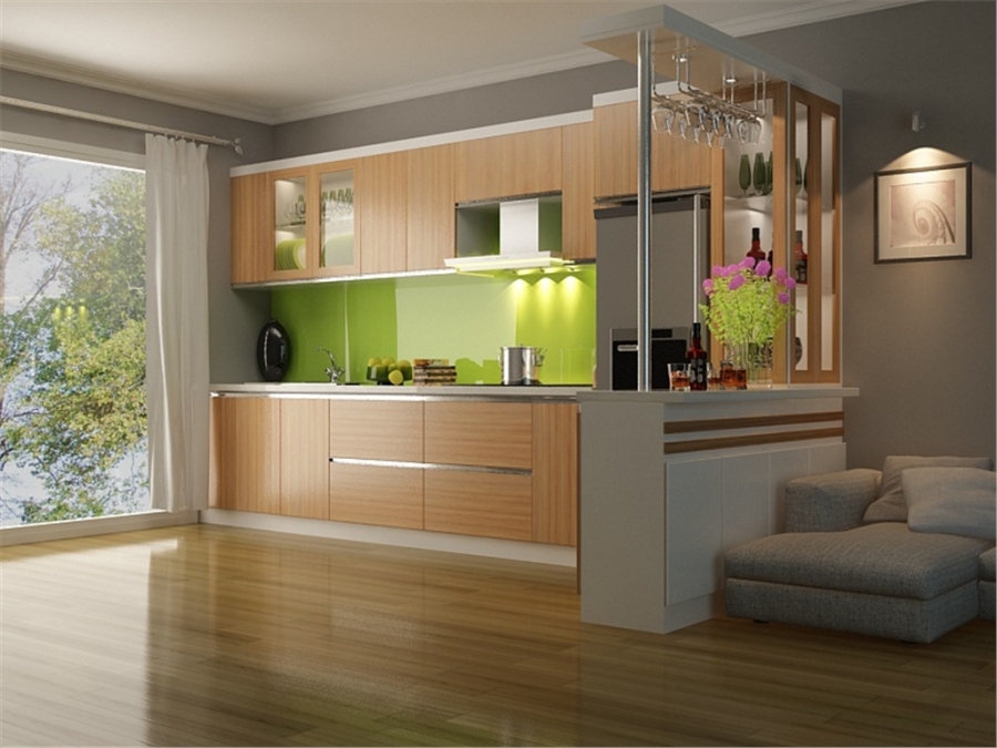 Mẫu tủ bếp nhựa TB-HSN12