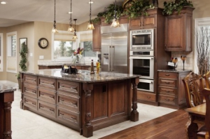 Mẫu tủ bếp có quầy bar đẹp TB-HSN20