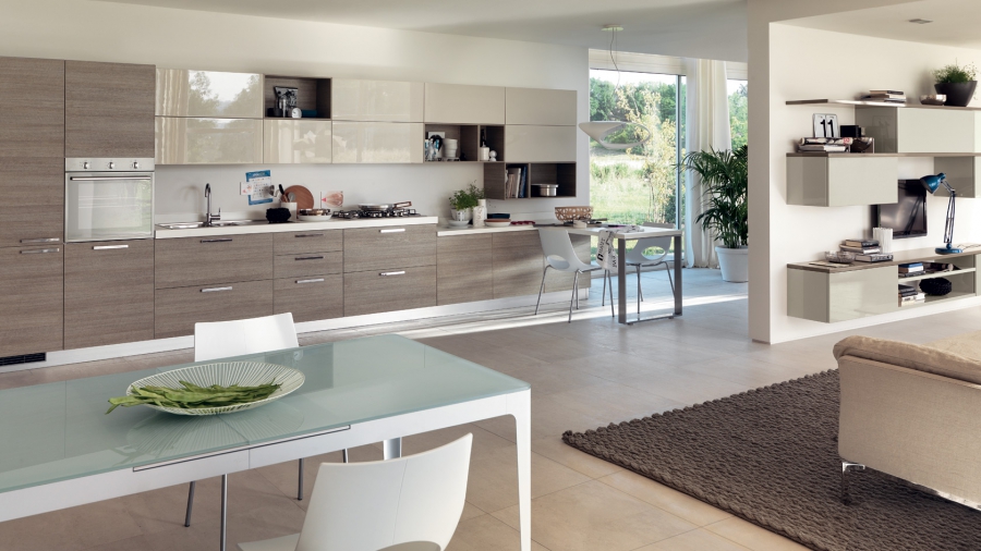 Mẫu tủ bếp Melamine TB-HSN06